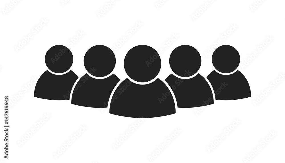 Group of people vector icon. Persons icon illustration. Group of people vector icon. Persons icon illustration.