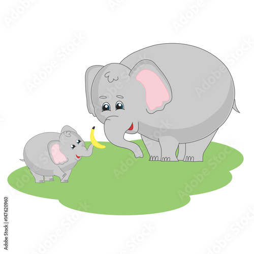 Слон папа и малыш