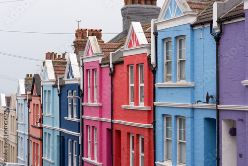 Foto Maisons colorés dans Blaker Street à Brighton