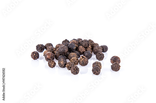 dried pepper on white background