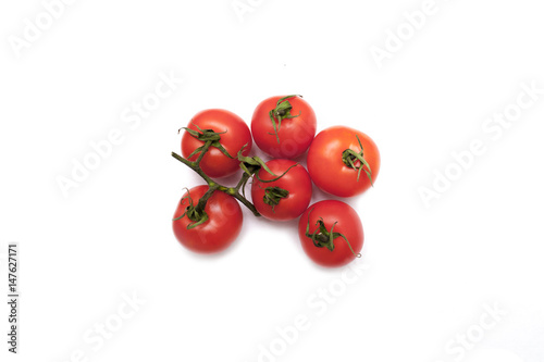 Tomatoes on white background 
