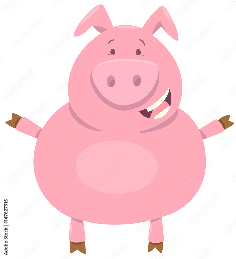 cute pig farm animal character cute pig farm animal character