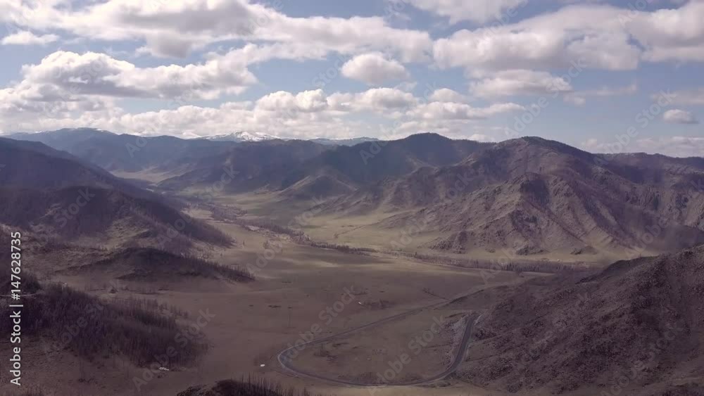 Altai mountains. Beautiful highland landscape. Russia. Siberia. Flight on quadcopter. Top view Altai mountains. Beautiful highland landscape. Russia. Siberia. Flight on quadcopter. Top view