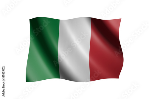 Free Download Flag of Italy isolated on white, 3d illustration - GFXLoad