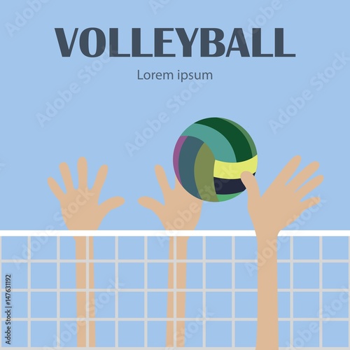 sports game volleyball. illustration