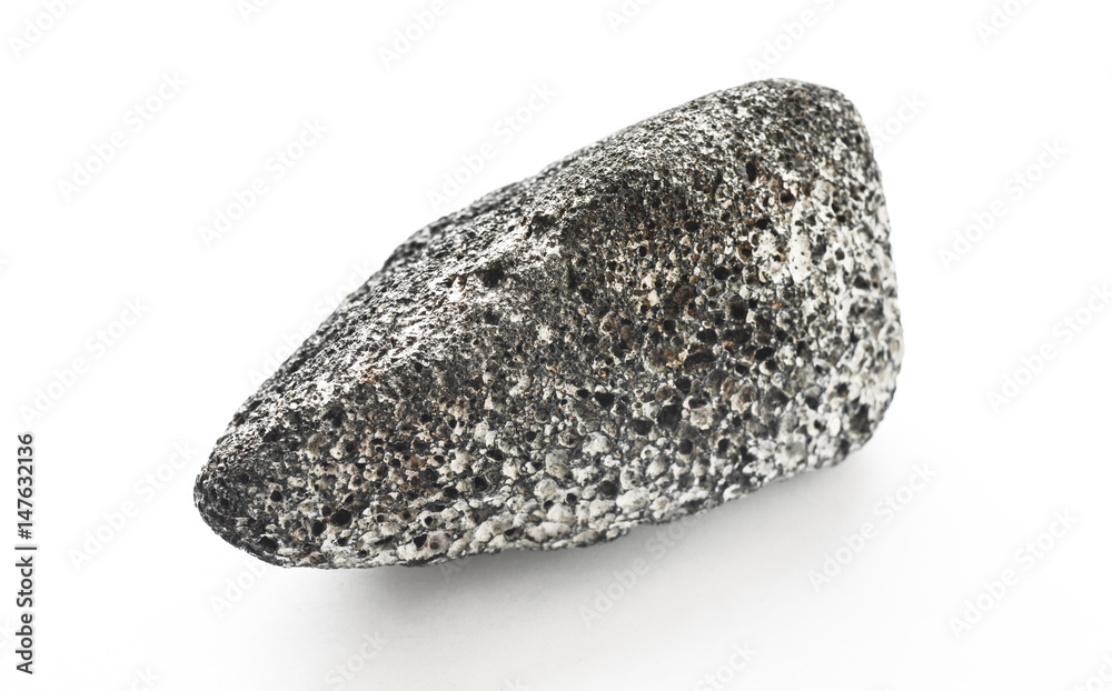 Fototapeta premium amphibolite black stone isolated on white