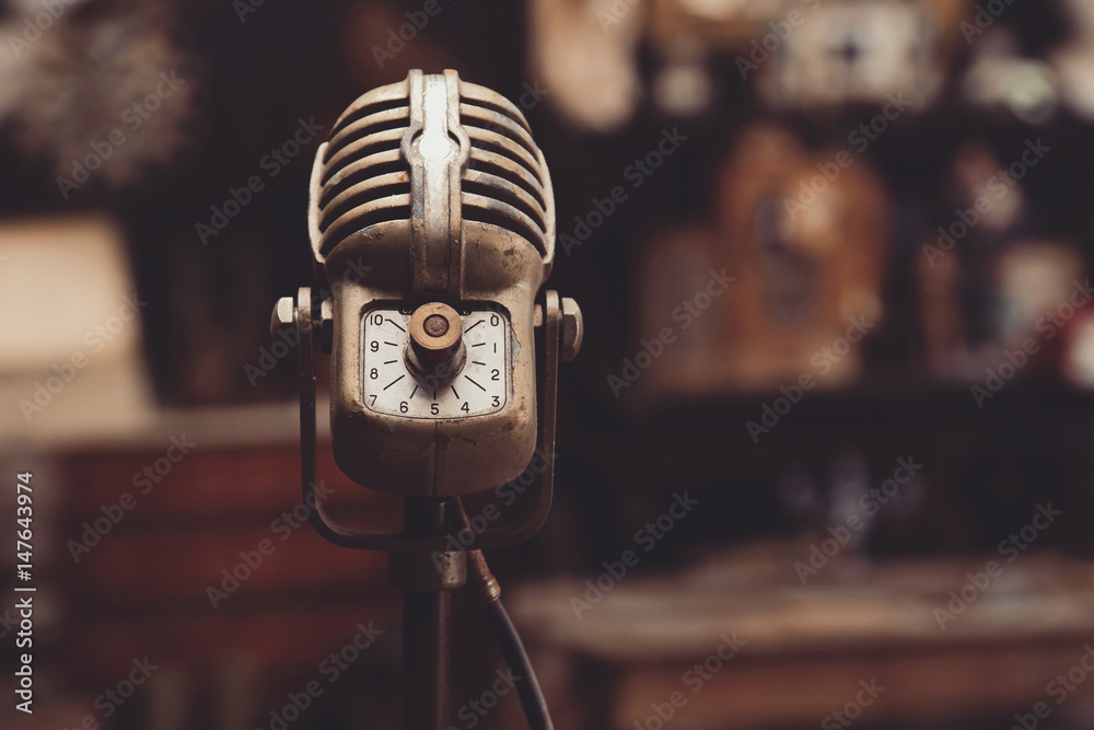 Fototapeta 40s vintage retro mikrofon