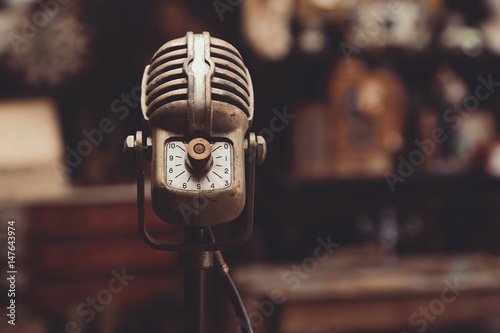 Fototapeta 40s vintage retro mikrofon