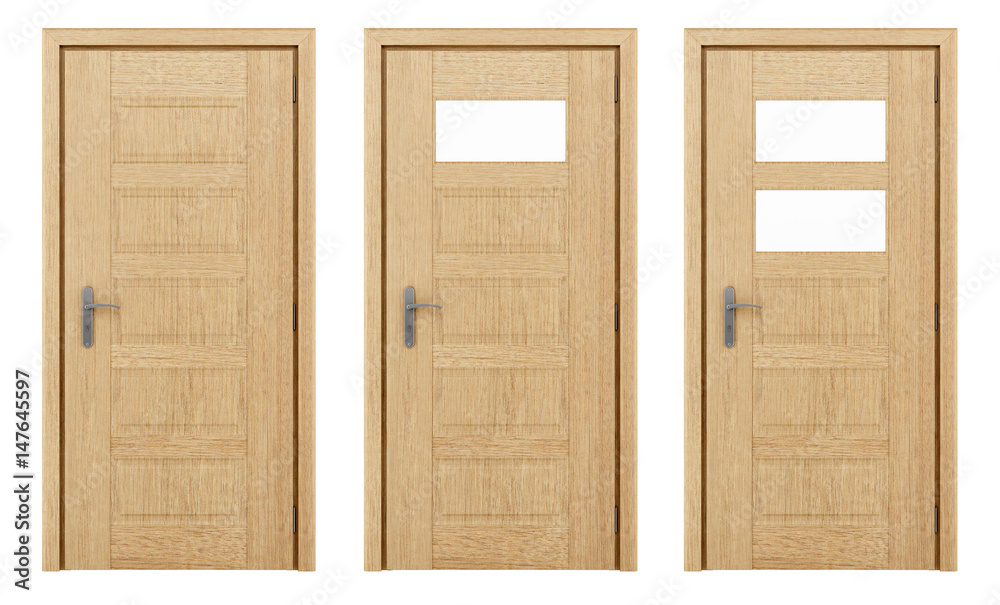Obraz premium wooden door isolated on white background