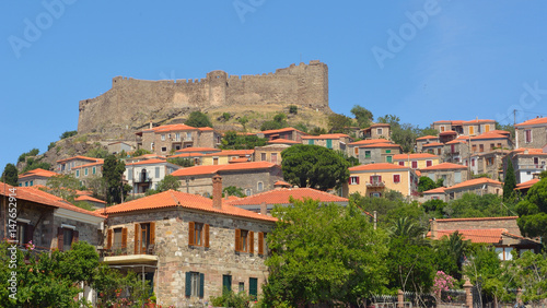 Molyvos castle and village northern Lesvos Greece