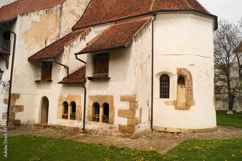 Fototapeta Naklejka Na Ścianę i Meble -  Inside the fortress church of Harman (the 13th century), Brasov,Transylvania, Romania