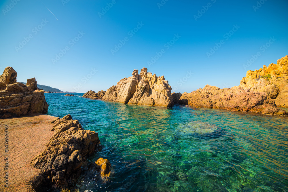 Colorful shore in Sardinia
