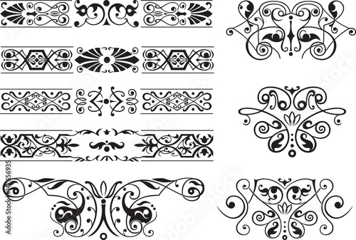 Set of vector ornament decorative elements