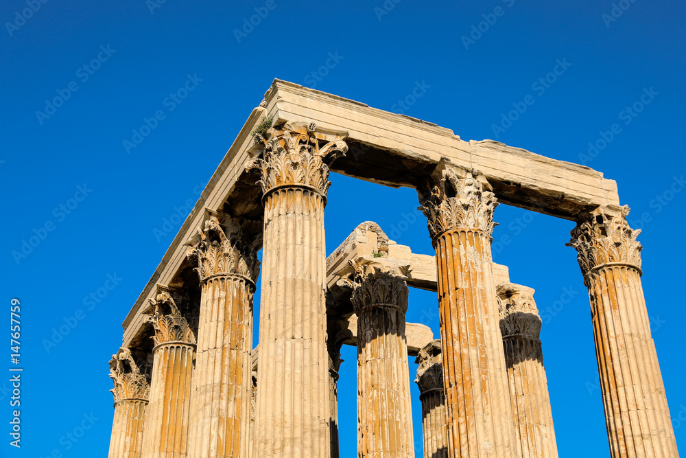 Obraz premium Ancient Temple of Zeus, Olympeion, Athens, Greece.