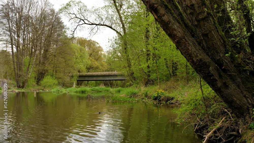 Bridge over a river bank in the coutry side Bridge over a river bank in the coutry side