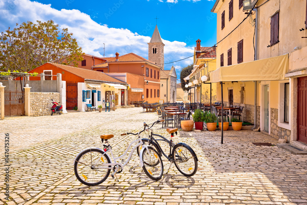 Fototapeta premium Historic town of Nin cobbled square