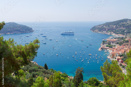 landscape of coast and turquiose sea water of cote dAzur, Riviera, France