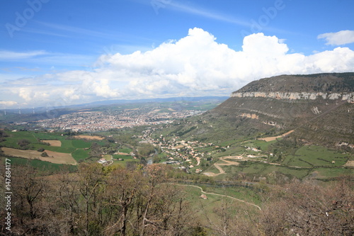 Paysage de l'Aveyron en Occitanie dans le sud de la France