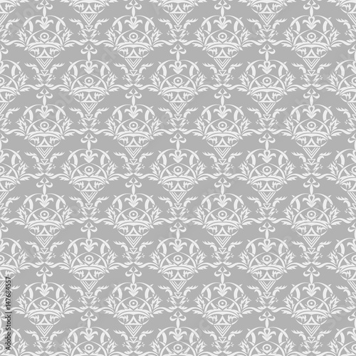 Seamless wallpaper silver white trendy