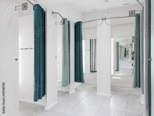 Interior of dressing room in a mall