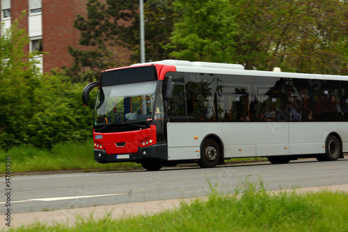 city bus in the street