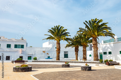 View of the city center of Teguise, former capital of the island of Lanzarote © dziewul
