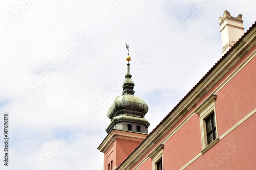 Fragment architecture of the old city of Warsaw. Poland. Royal palace