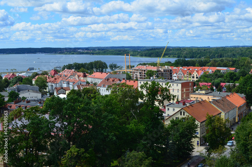 Panorama Giżycka latem/Panorama of Gizycko town in summer, Masuria, Poland 