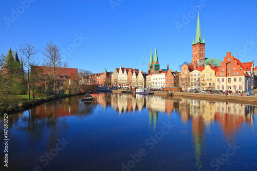 Lübeck vue des rives, de la Trave 