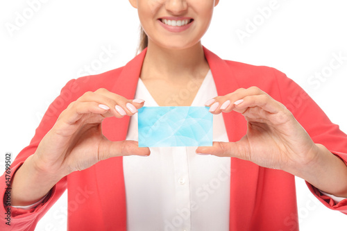 Beautiful young woman with ...