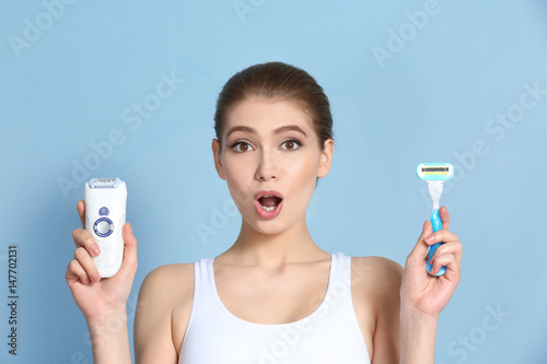 Beautiful young woman with ...
