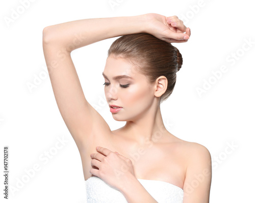 Beautiful young woman on wh...