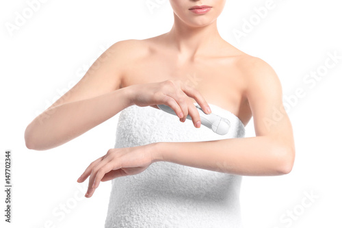 Beautiful young woman with ...