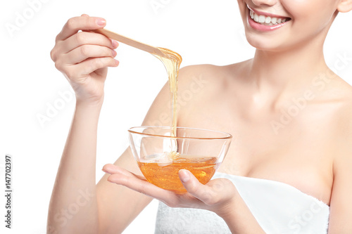Beautiful young woman with ...