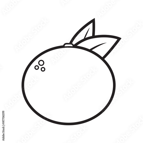 Orange icon flat. Vector grey sign symbol