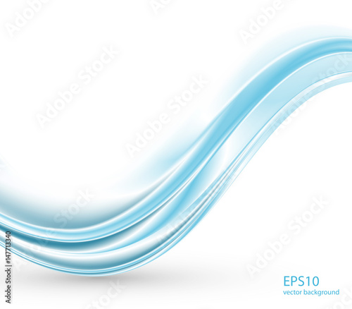 Vector abstract blue waves background.