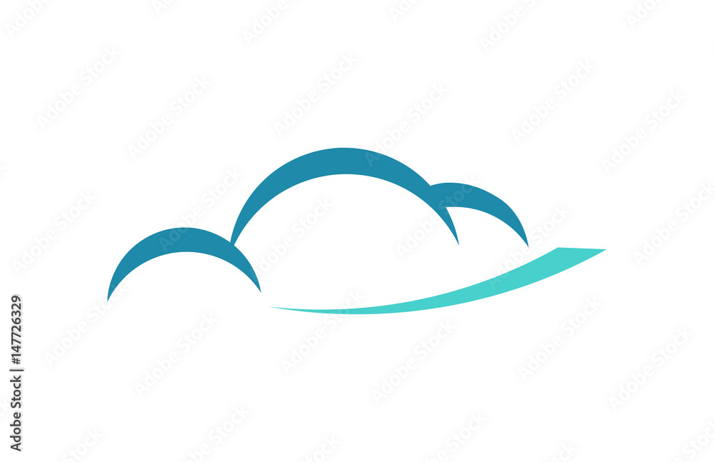 Blue Cloud Technology Company Logo Design Vector Template Blue Cloud Technology Company Logo Design Vector Template