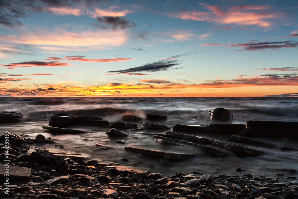 Obraz premium Sunset waves