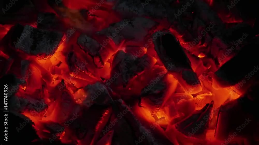 Coal burns in the fire Coal burns in the fire