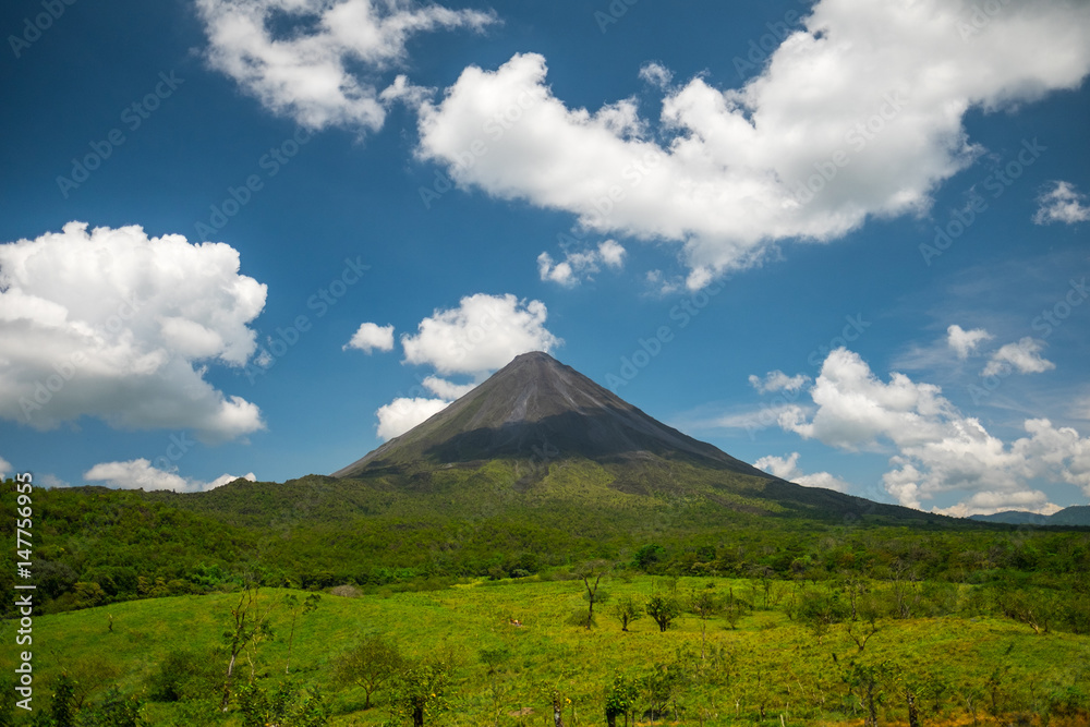Volcano of Arenal at sunny day. Costa Rica