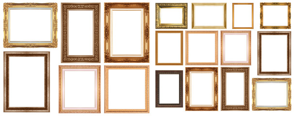 Set of golden vintage frame