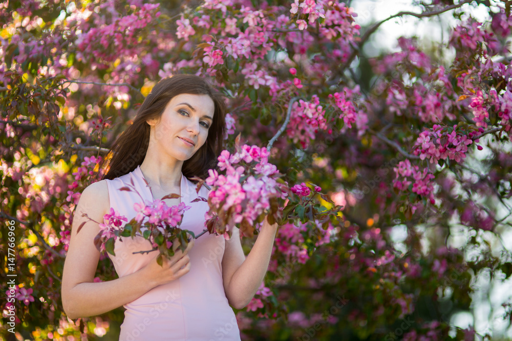 Young woman in the spring Young woman in the spring