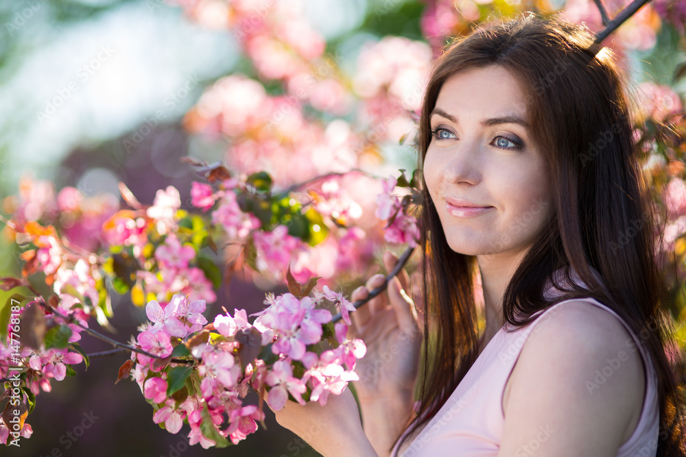 Young woman in the spring Young woman in the spring