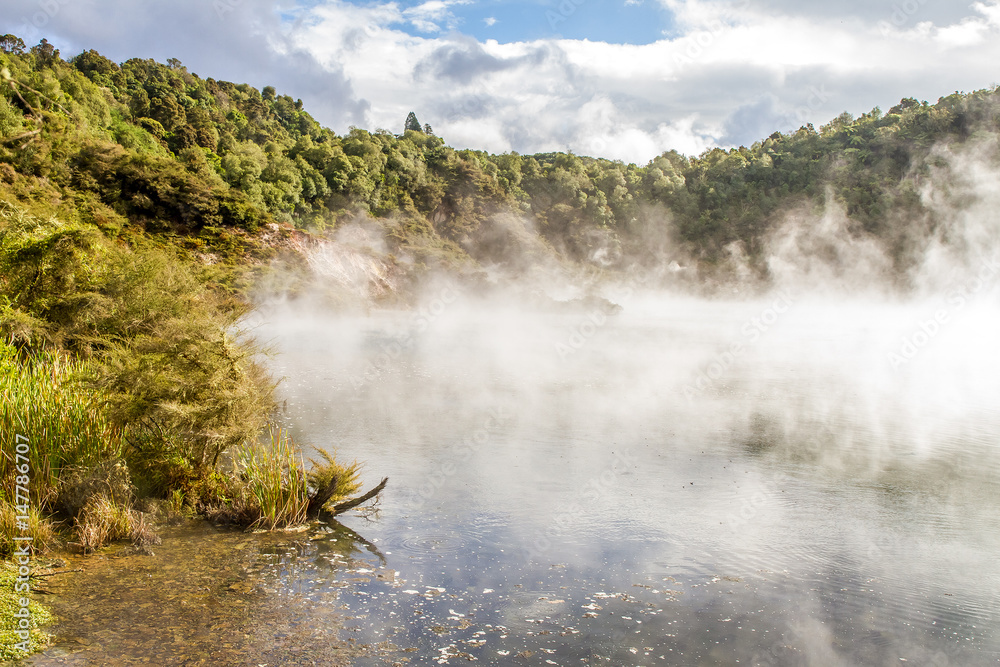 geothermal valley waimangu near rotorua, new zealand geothermal valley waimangu near rotorua, new zealand