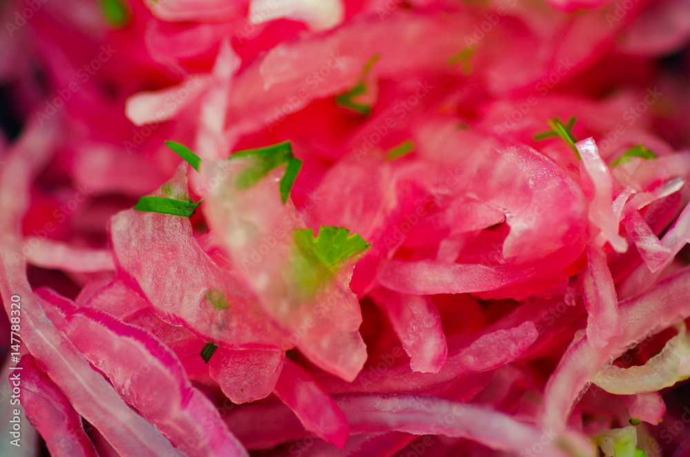 Delicious red fresh onion useful for prepare many ecuadorian dishes.