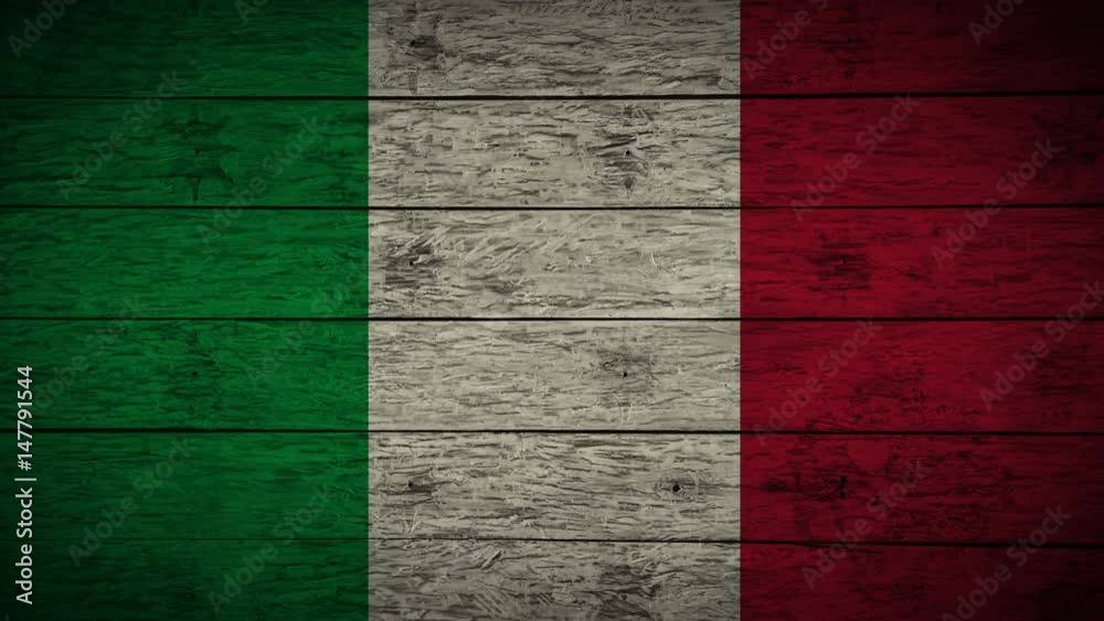 Painting flag of Italy on old wood boards Painting flag of Italy on old wood boards