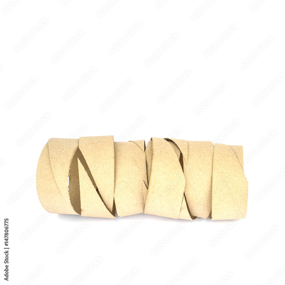 Paper core isolate on white background Paper core isolate on white background