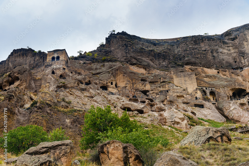 View of Vardzia cave monastery. Georgia