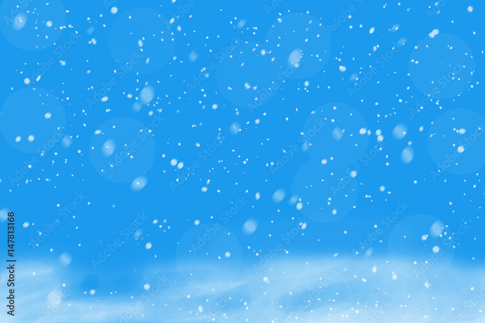 snow on blue background snow on blue background