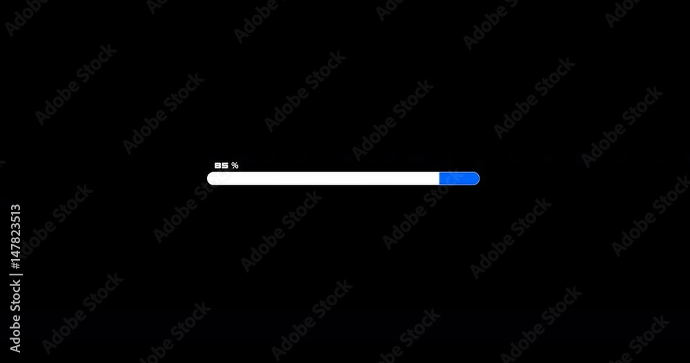 Progress bar loading. Video counter increasing from one to one hundred views. High resolution. with alpha chanel.